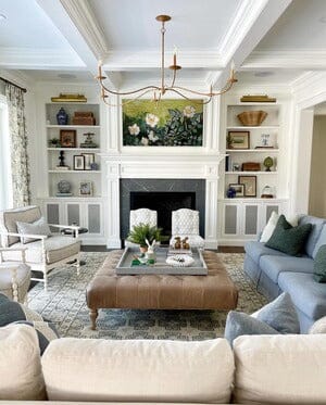 Saxon Rattan Linear Chandelier - Large Chandeliers 