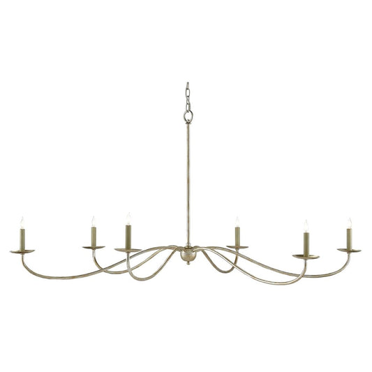 Saxon Silver Linear Chandelier - Large Chandeliers 