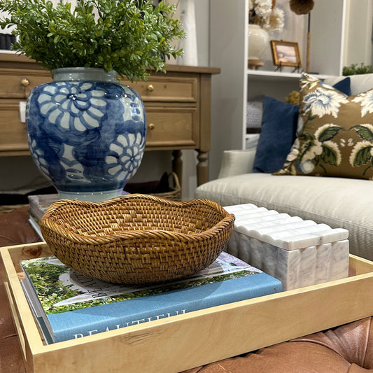 Scalloped Round Basket Baskets & Trays 