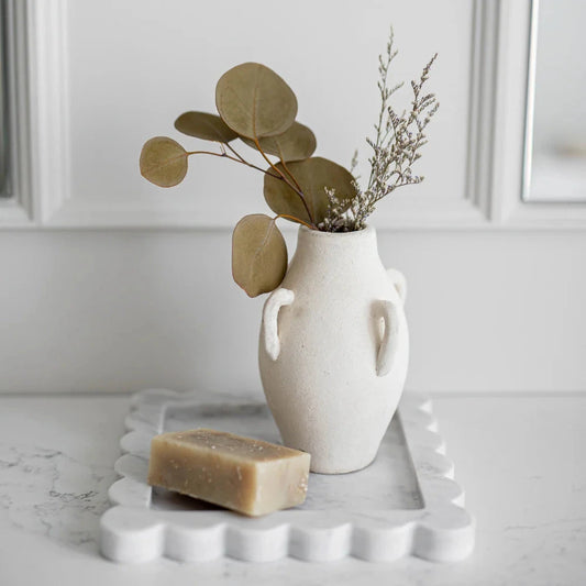Scalloped Square Tray Kitchen 