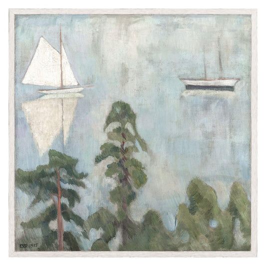 Scenic Prospect C. 1915 Framed Art Canvas on Board 