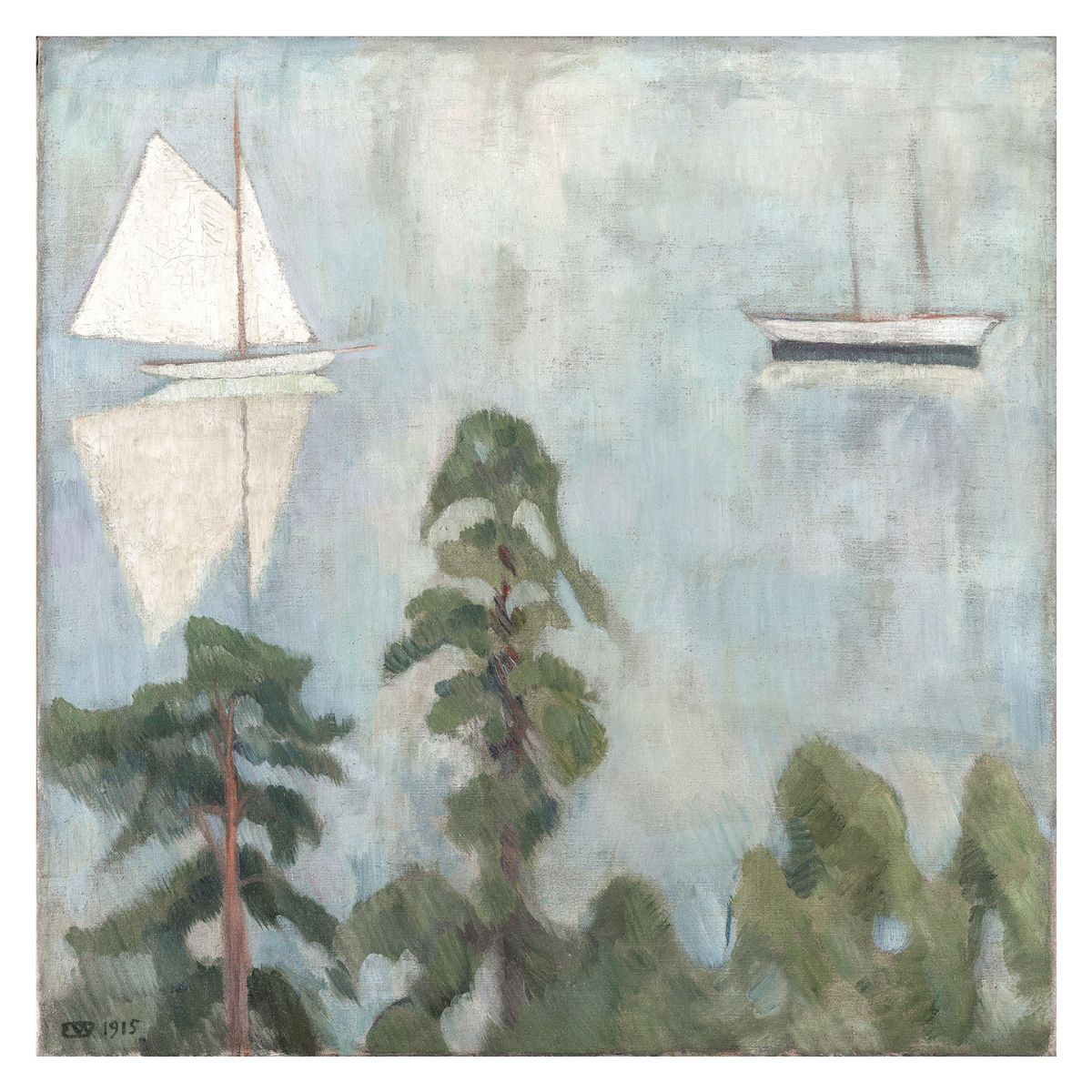 Scenic Prospect C. 1915 Framed Art Gallery Wrap Canvas 