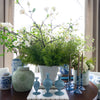 Scrolling Lotus Green and White Jar Vases & Planters 