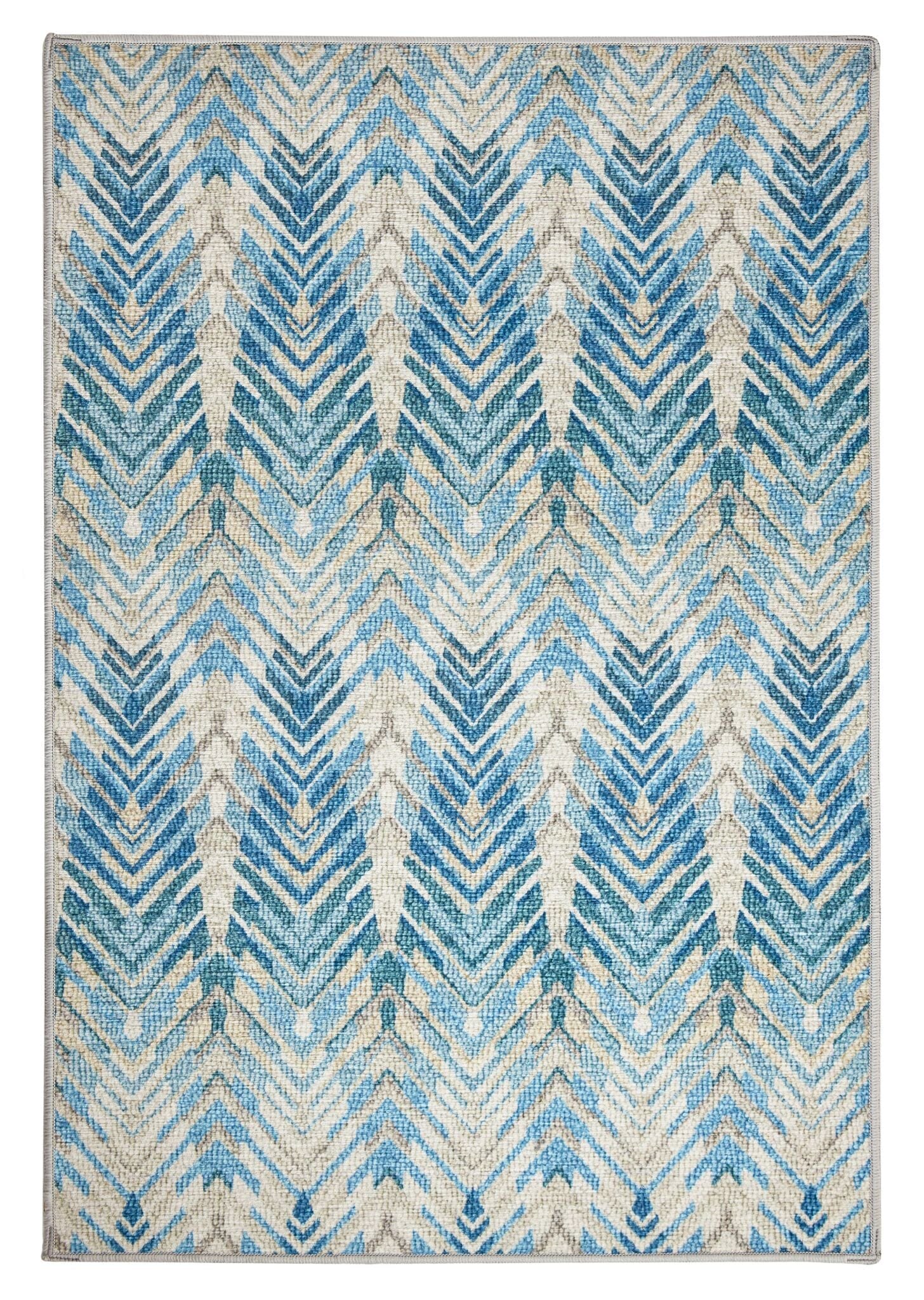 Seneca Blue Machine Washable Rug Rugs 