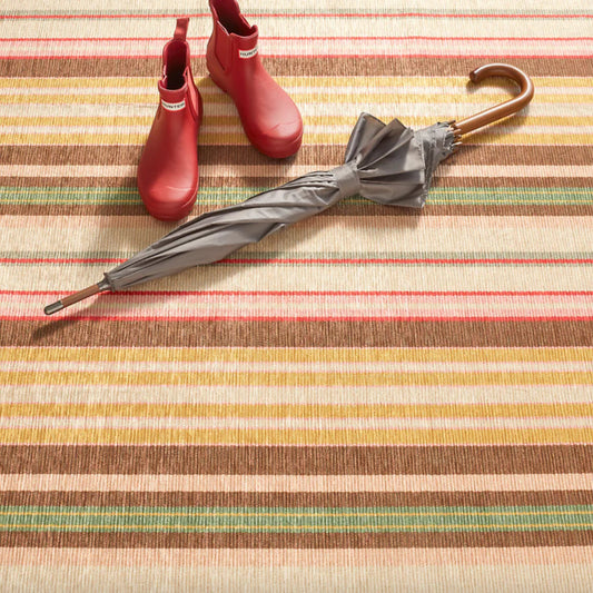Sienna Stripe Multi Machine Washable Rug WASHABLE 