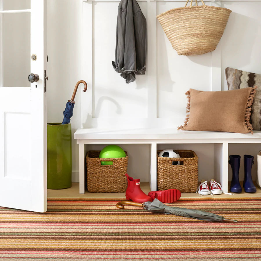 Sienna Stripe Multi Machine Washable Rug WASHABLE 