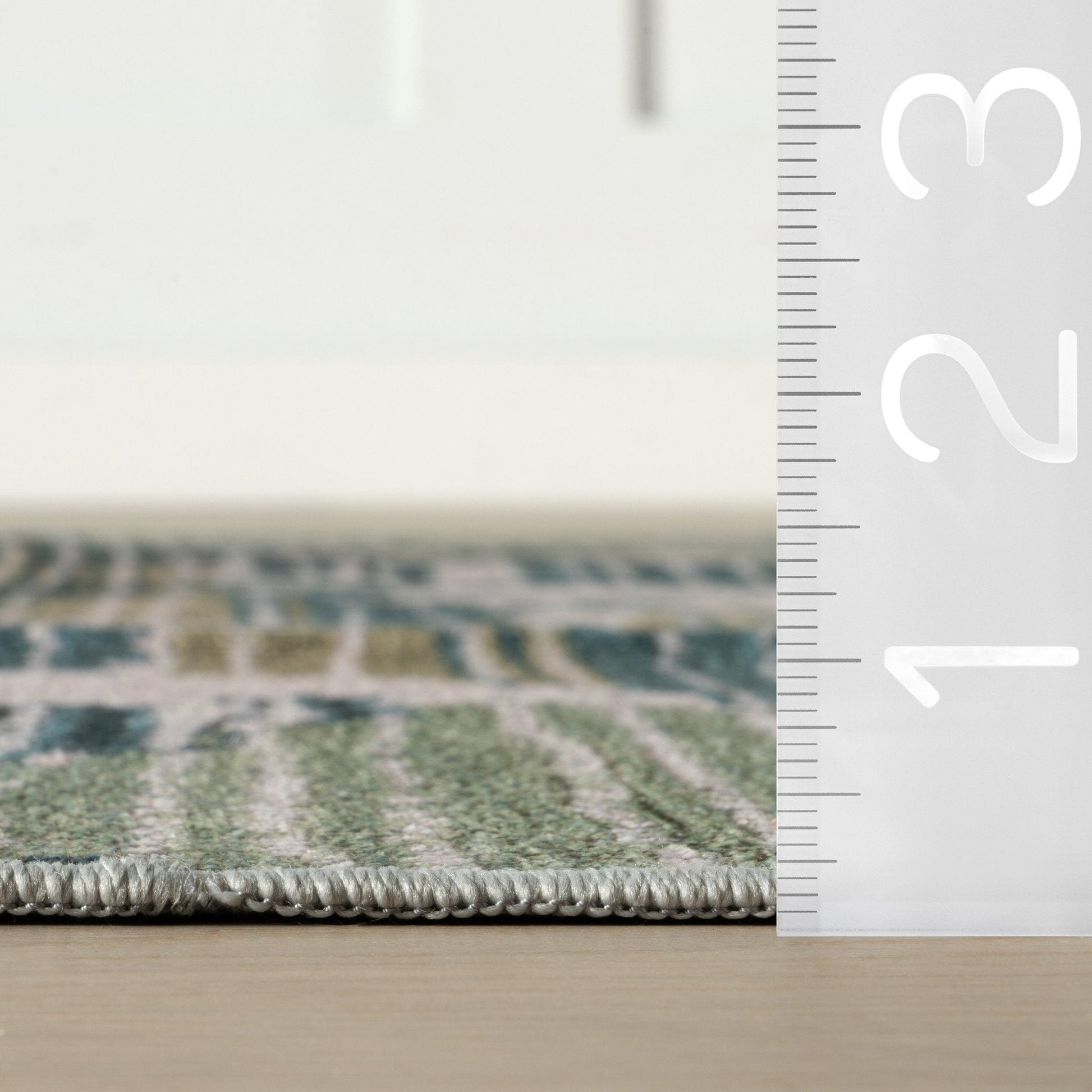 Sierro Modern Abstract Machine Washable Rug - Green Rugs 