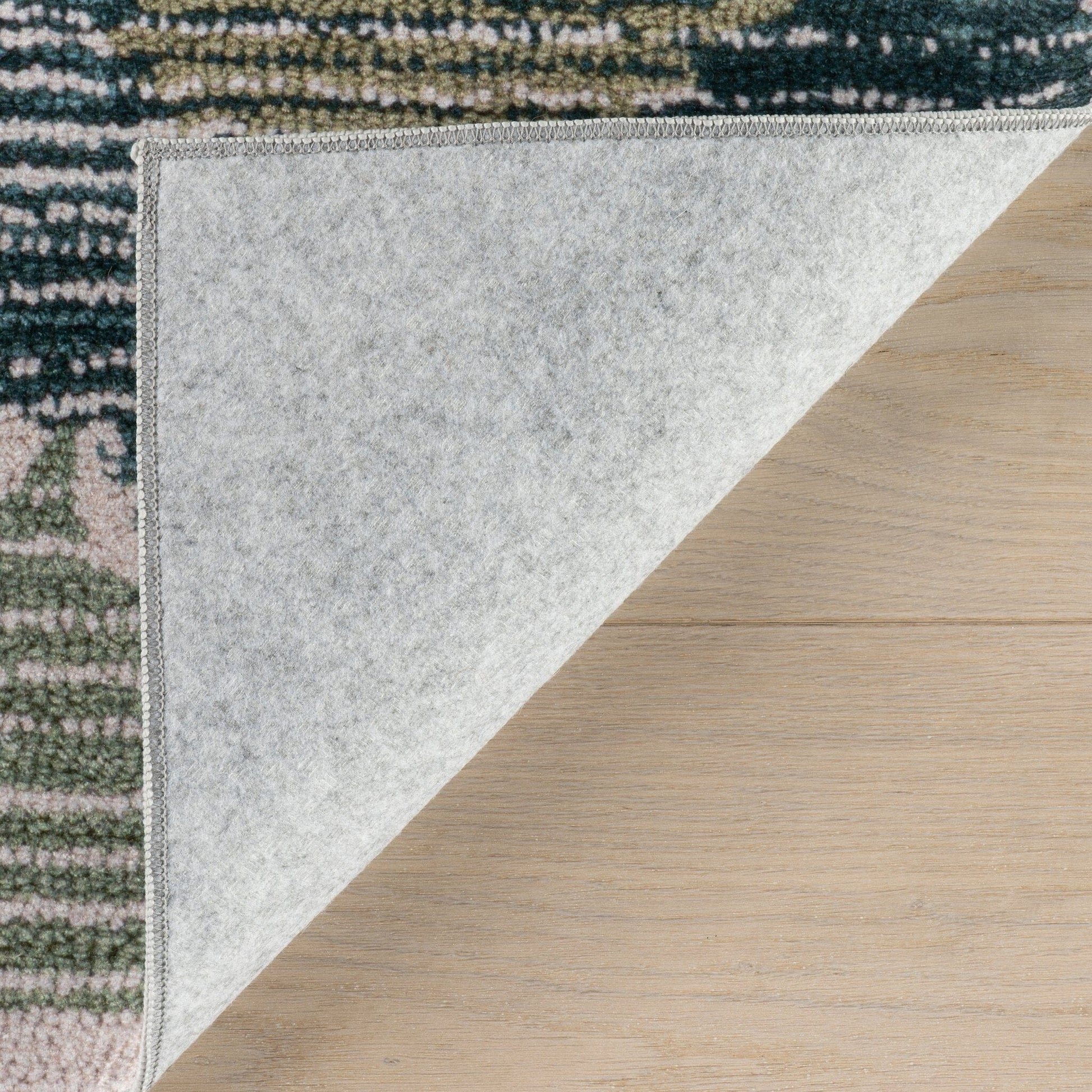 Sierro Modern Abstract Machine Washable Rug - Green Rugs 