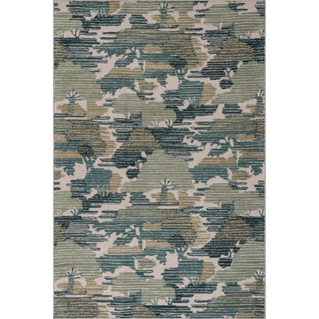 Sierro Modern Abstract Machine Washable Rug - Green Rugs 