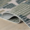 Sierro Modern Abstract Machine Washable Rug - Green Rugs 