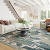 Sierro Modern Abstract Machine Washable Rug - Green Rugs 