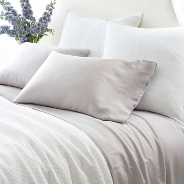 Silken Solid Grey Sheet Set Sheet Set 