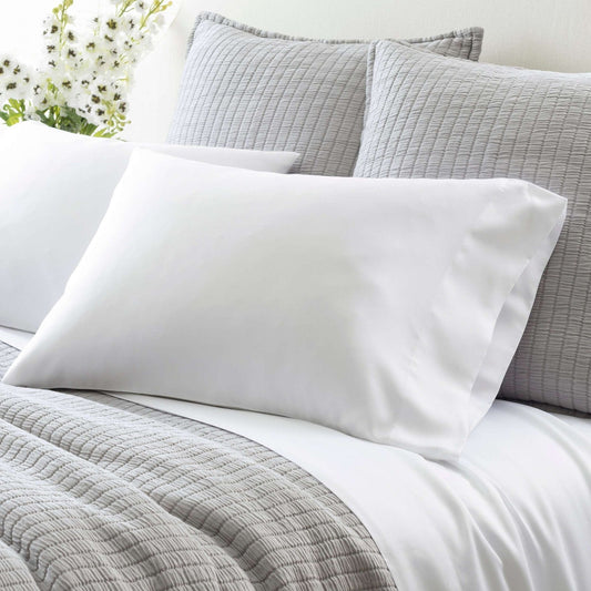 Silken Solid White Pillowcases (Pair) Pillowcases 