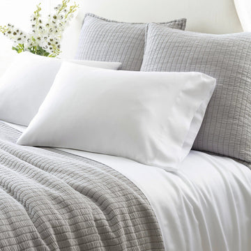 Silken Solid White Pillowcases (Pair) Pillowcases 