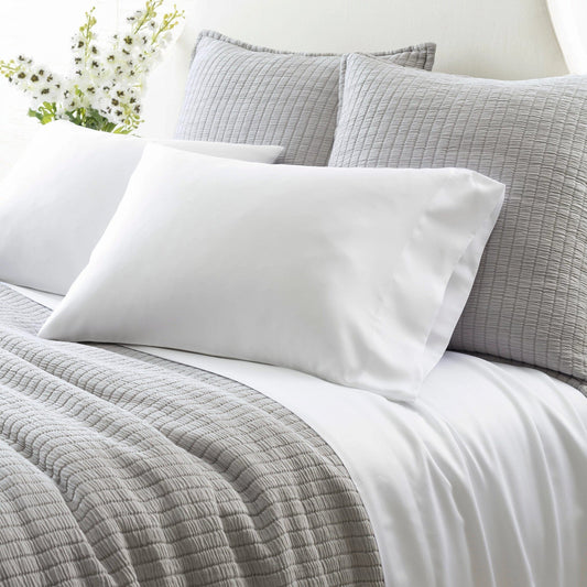 Silken Solid White Pillowcases (Pair) Pillowcases 