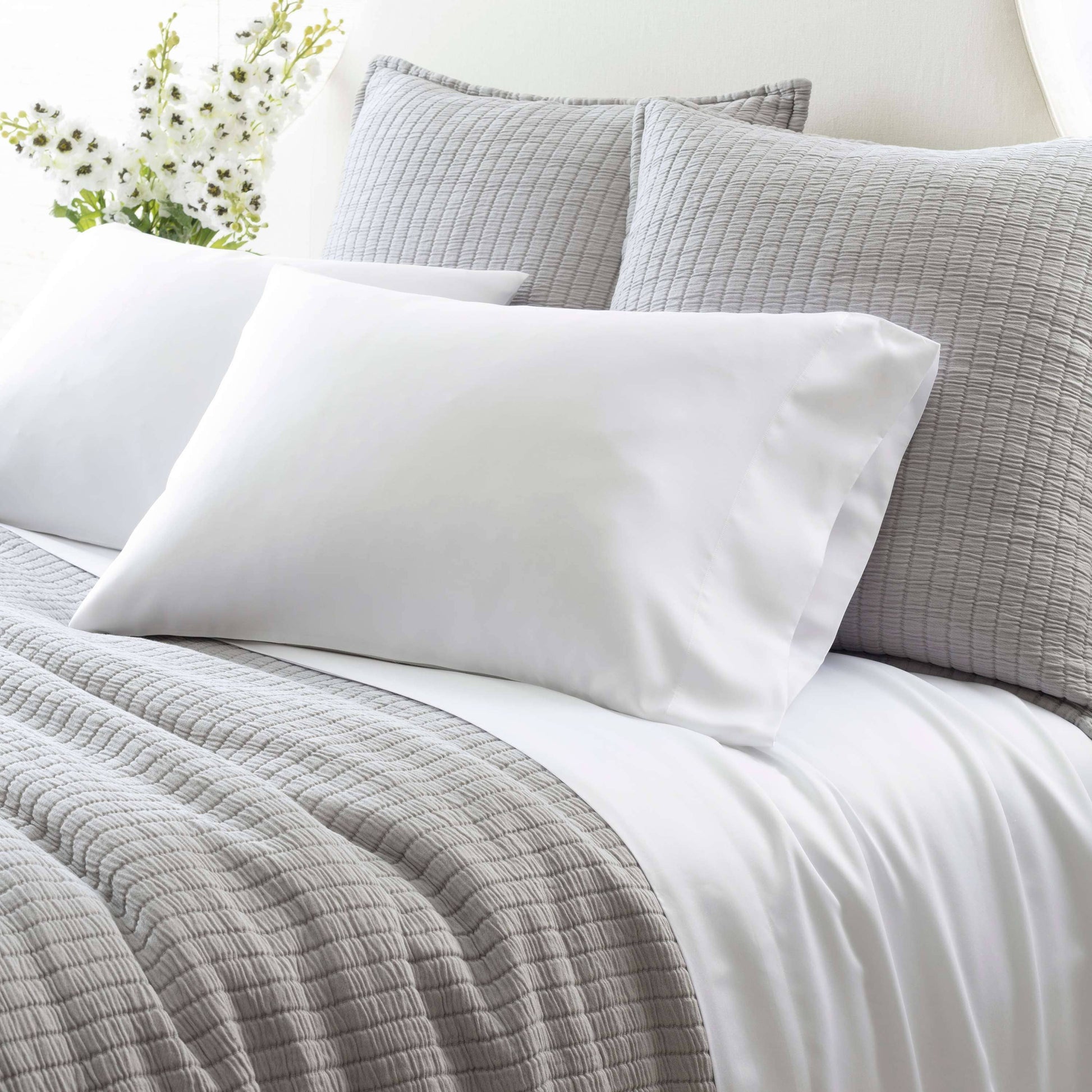 Silken Solid White sheet set