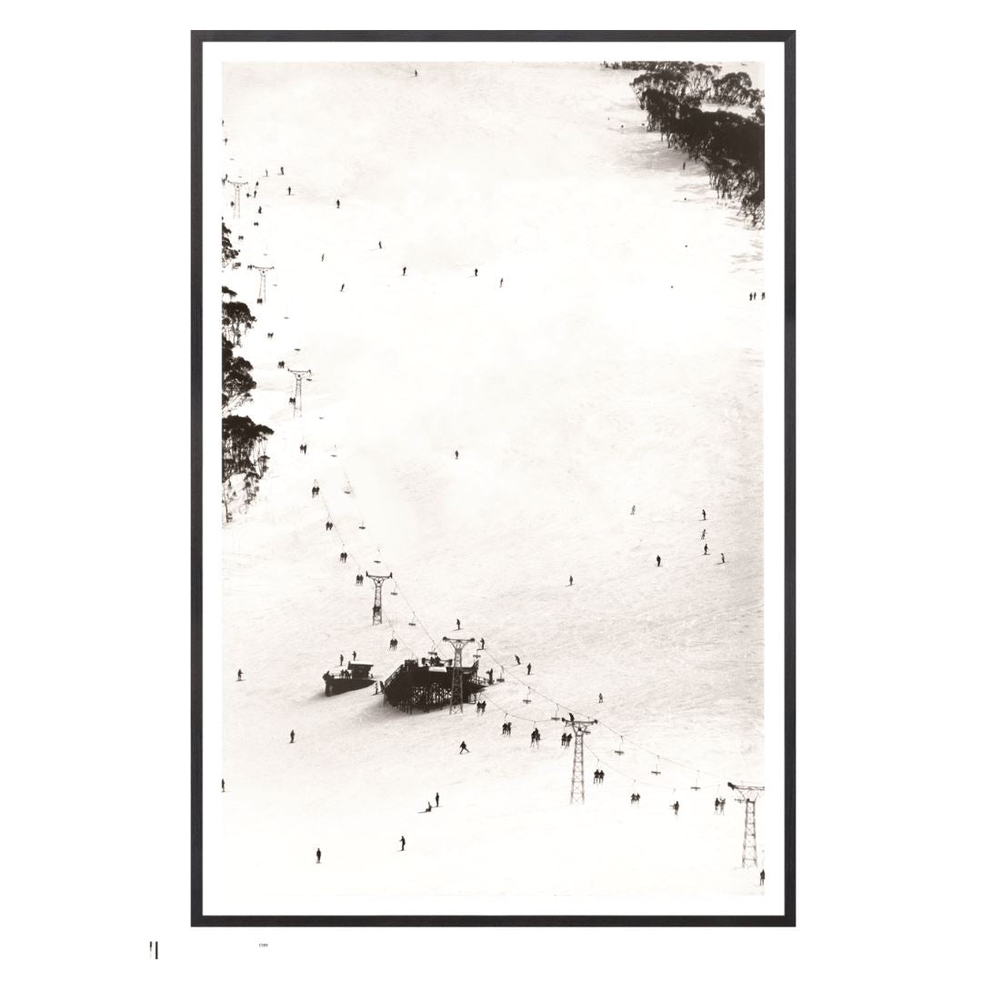 Ski Lift C. 1966 Framed Art 