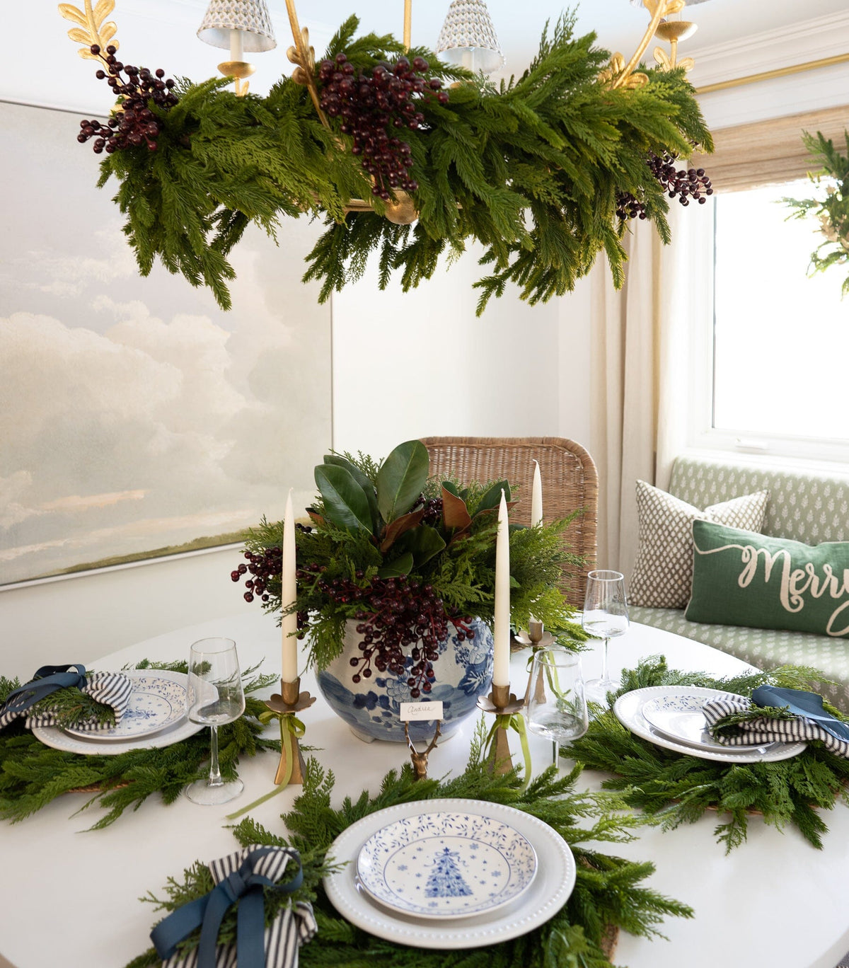 Spruce and Cedar Wreath - 18" Greenery 