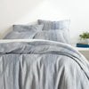 Sterling Stripe Linen Blue Sham Duvet Sham 