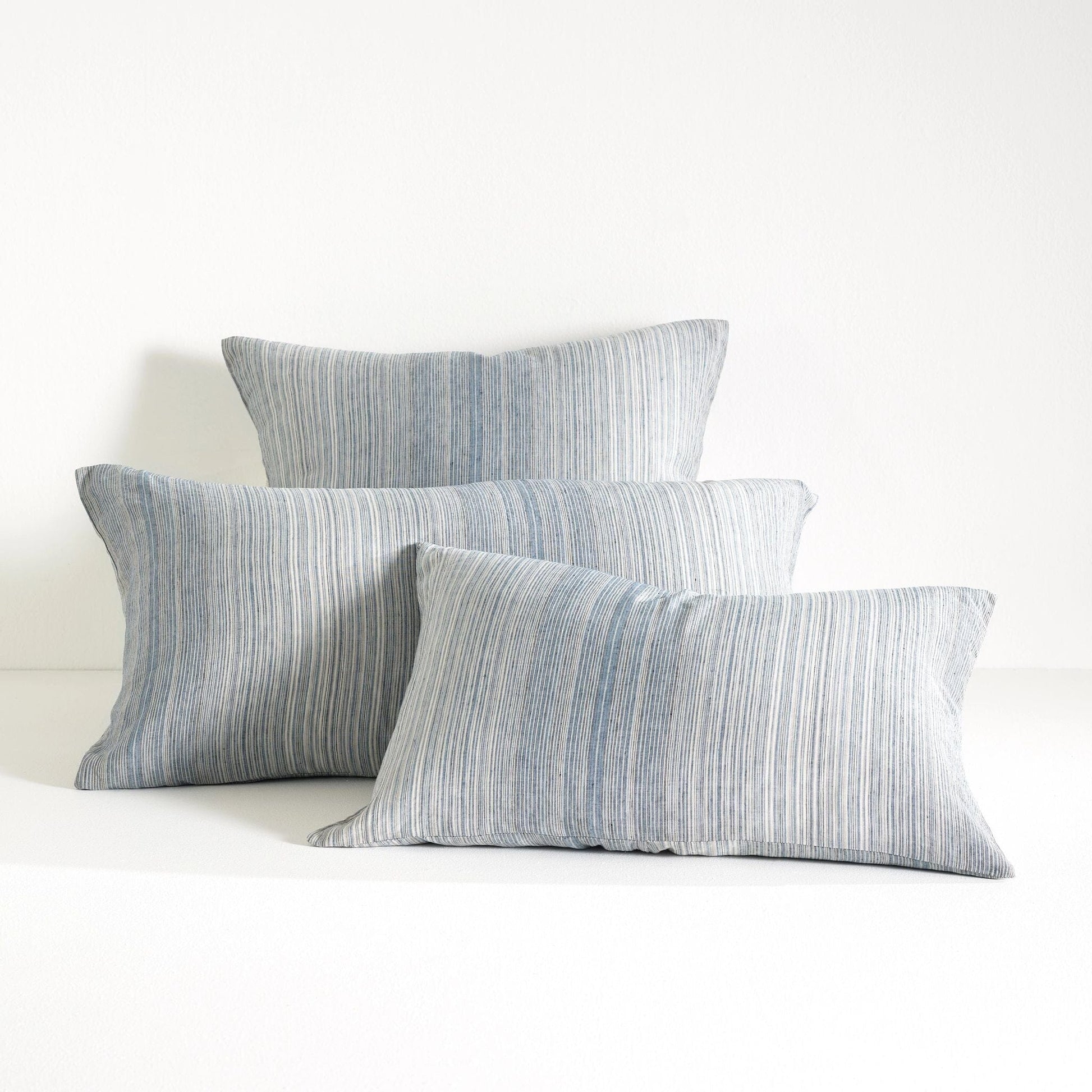 Sterling Stripe Linen Blue Sham Duvet Sham 