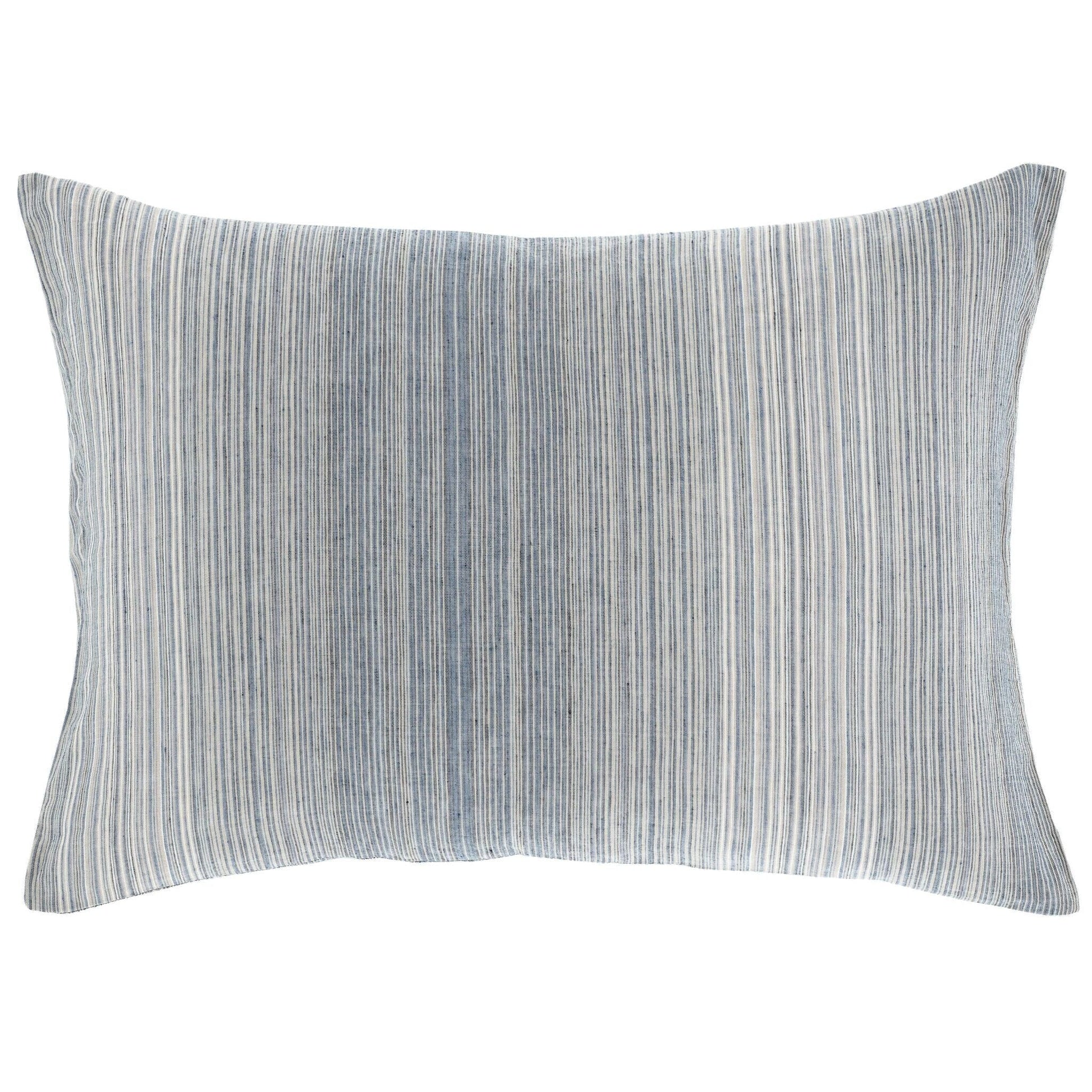 Sterling Stripe Linen Blue Sham Duvet Sham 