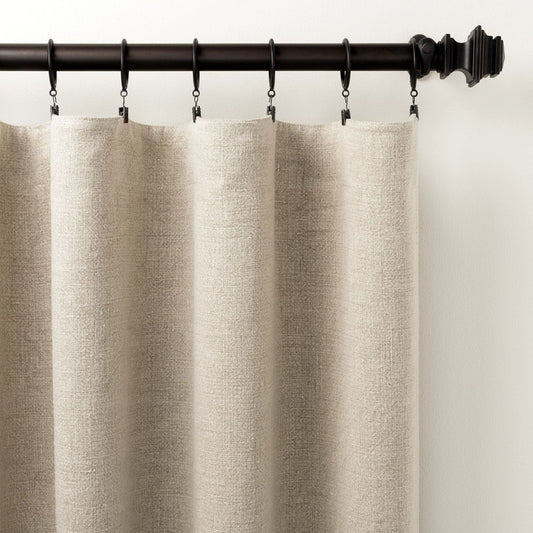 Stone Washed Linen Natural Curtain Panel Curtain Panel 