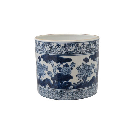 Stoneware Planter with Patterns and Botanicals Vases & Planters 