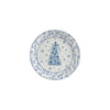 Stoneware Plate with Tree, White and Blue Kitchen 