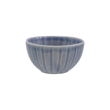 Stoneware Ribbed Bowl- Light Blue Kitchen 