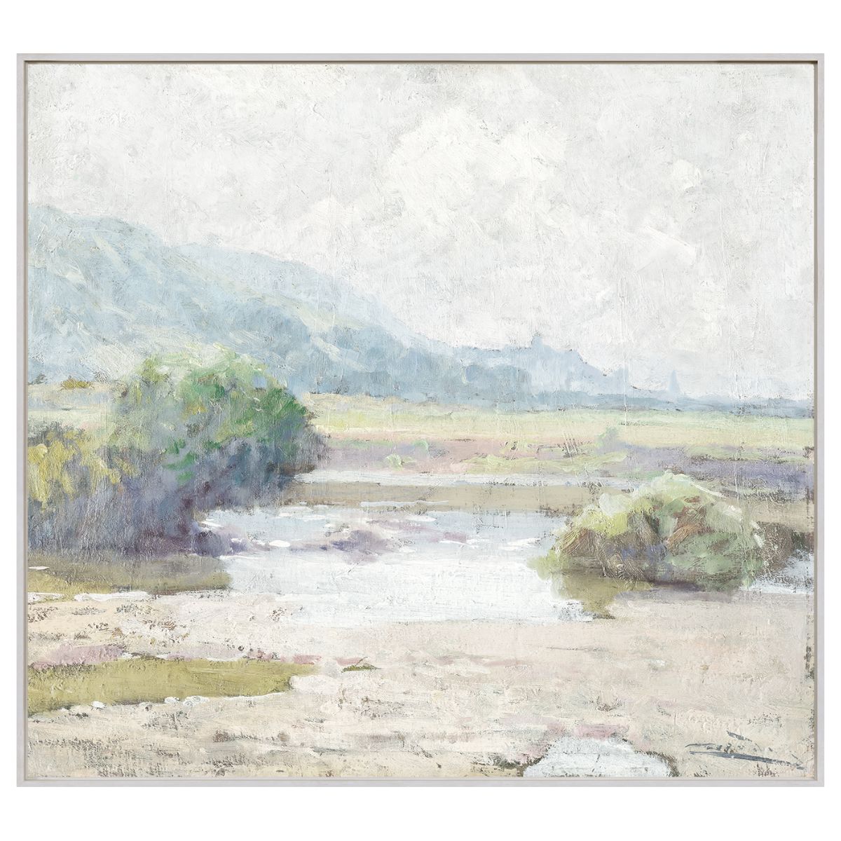 Summer Landscape C. 1860 Framed Art Framed Canvas 