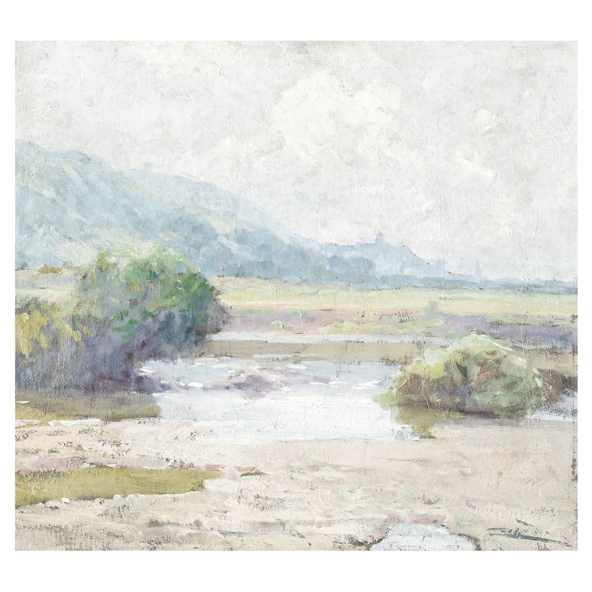 Summer Landscape C. 1860 Framed Art Gallery Wrap Canvas 