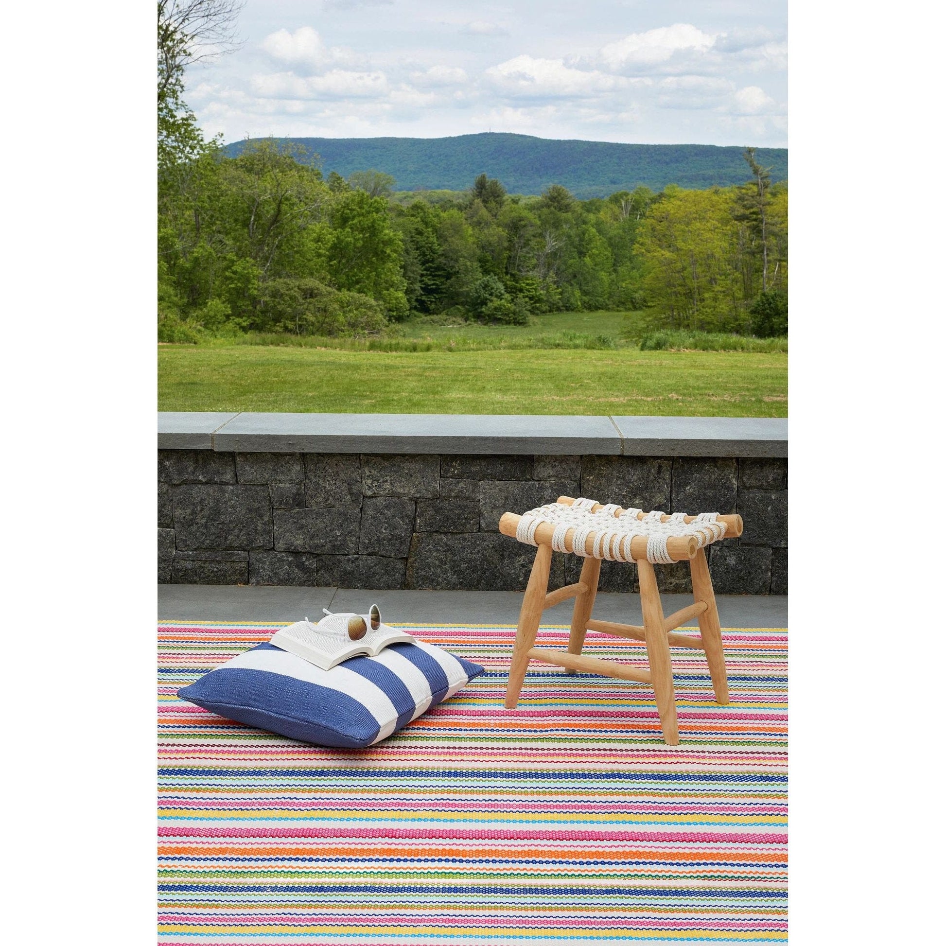 Summer Stripe Handwoven Indoor/Outdoor Rug - Multi Rugs 
