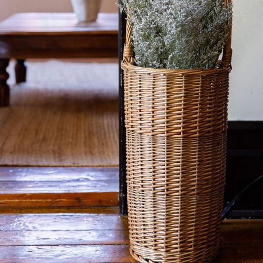Tall Round Steamed Willow Basket Baskets & Trays 