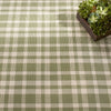 Tattersall Sage Handwoven Cotton Rug Rugs 
