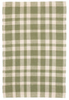 Tattersall Sage Handwoven Cotton Rug Rugs 