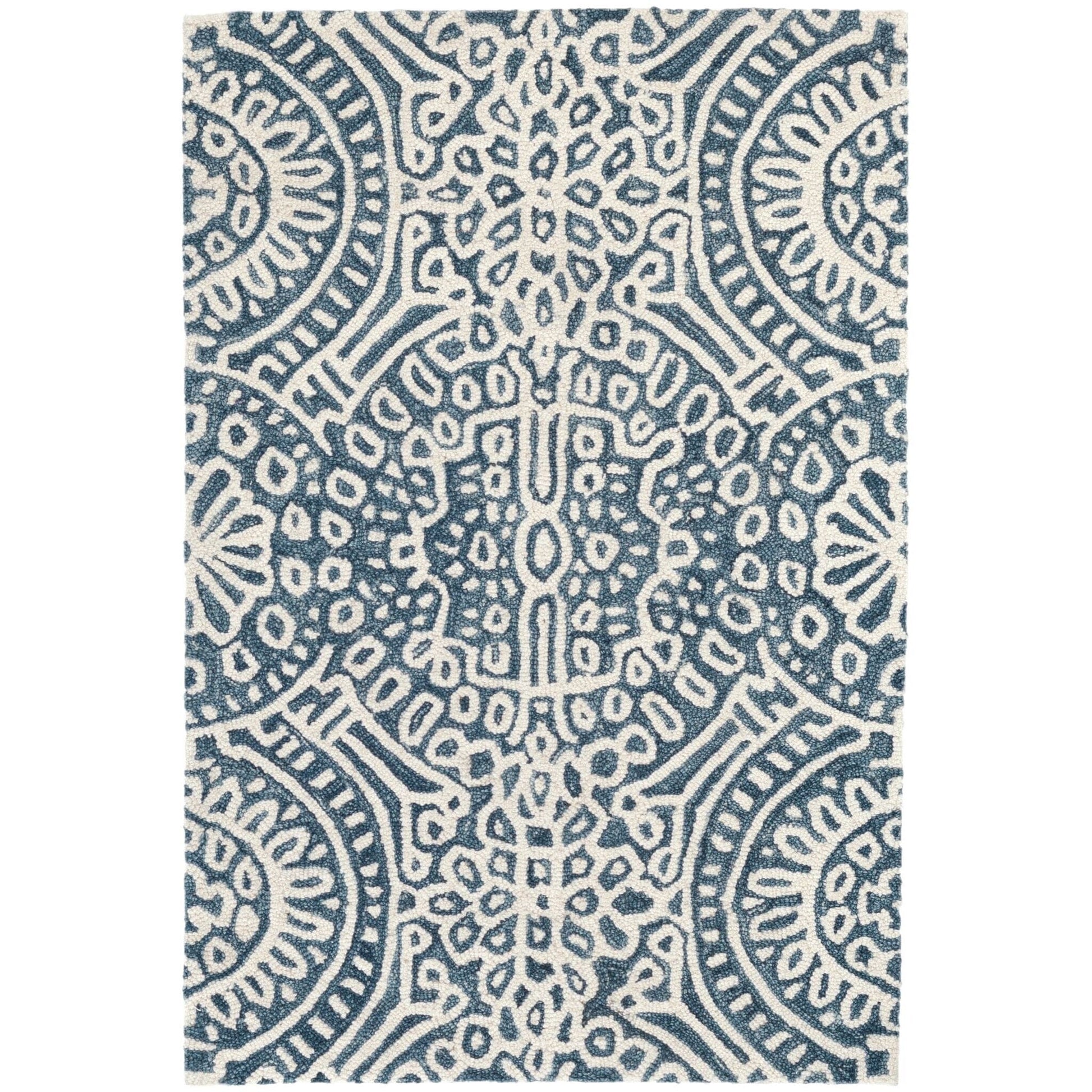 Temple Ink Hand Micro Hooked Wool Rug Rugs 