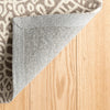 Temple Taupe Hand Micro Hooked Wool Rug Rugs 