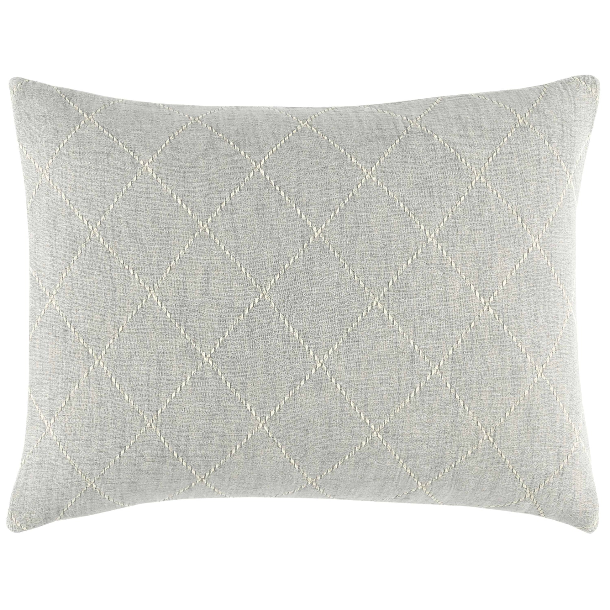 Tilden Natural/Grey Matelasse Sham Shams & Pillowcases 