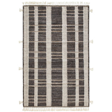 Tory Grey/Ivory Hand Knotted Wool Rug Rugs 