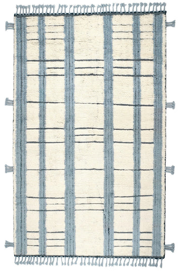 Tory Pewter Blue Hand Knotted Wool Rug Rugs 