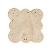 Travertine Coasters with Scalloped Edge Kitchen 