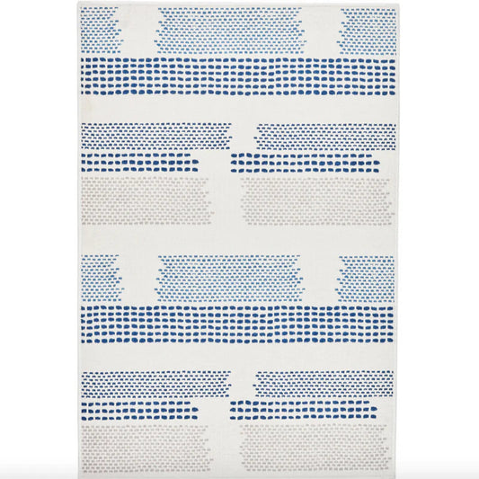 Tread Lightly Navy Machine Washable Rug WASHABLE 