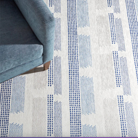 Tread Lightly Navy Machine Washable Rug WASHABLE 