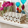 Triangle Patterned Bone Box Objects & Accents 