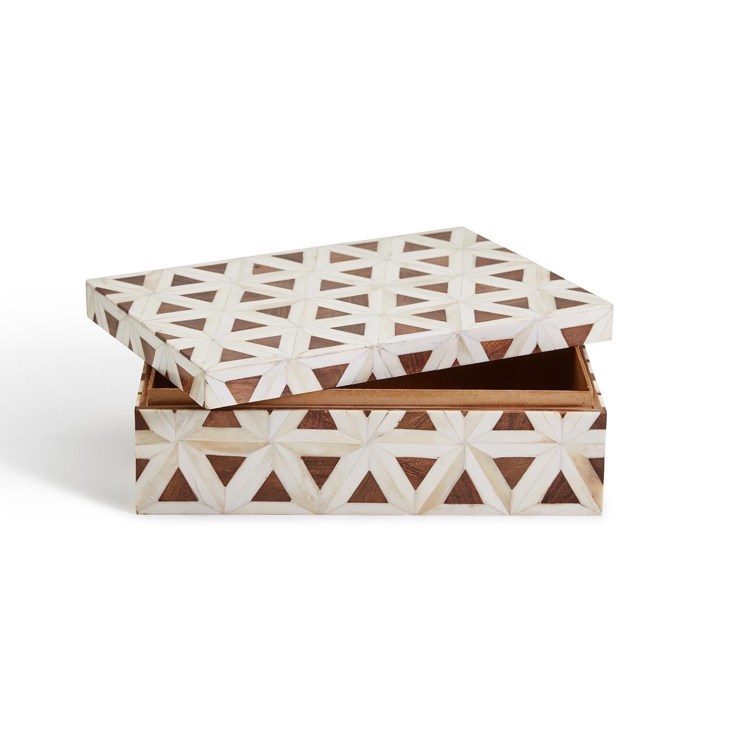 Triangle Patterned Bone Box Objects & Accents 