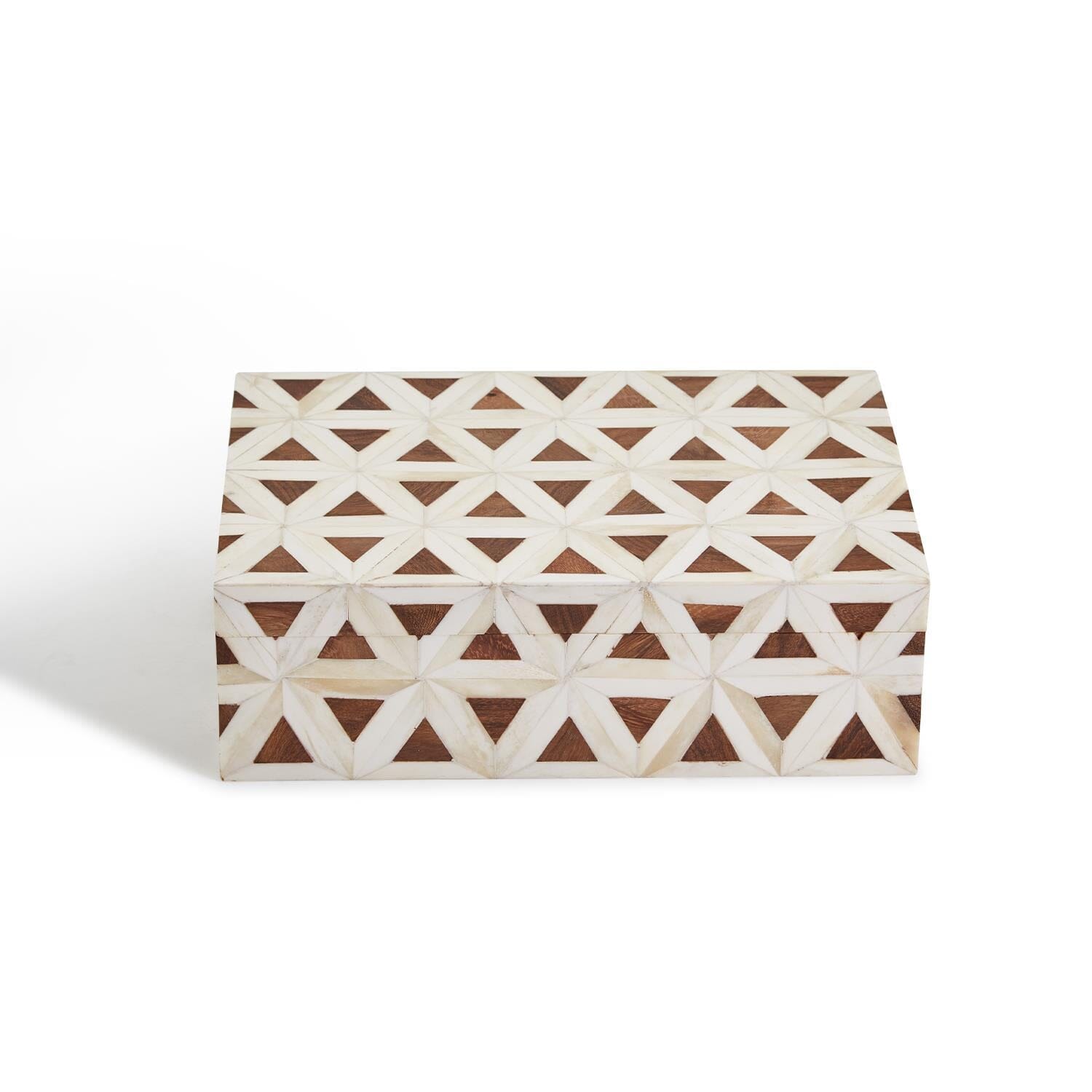 Triangle Patterned Bone Box Objects & Accents 