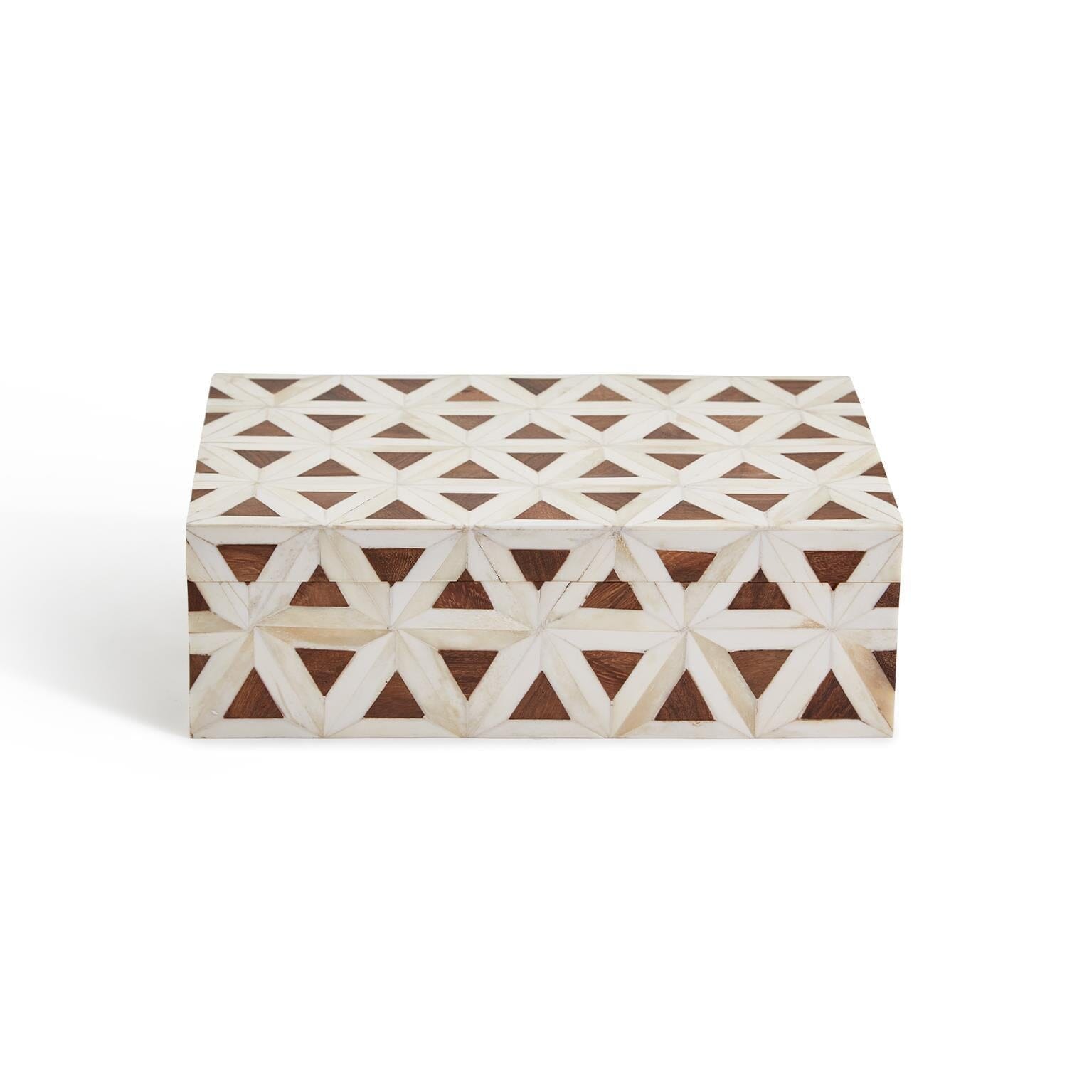 Triangle Patterned Bone Box Objects & Accents 