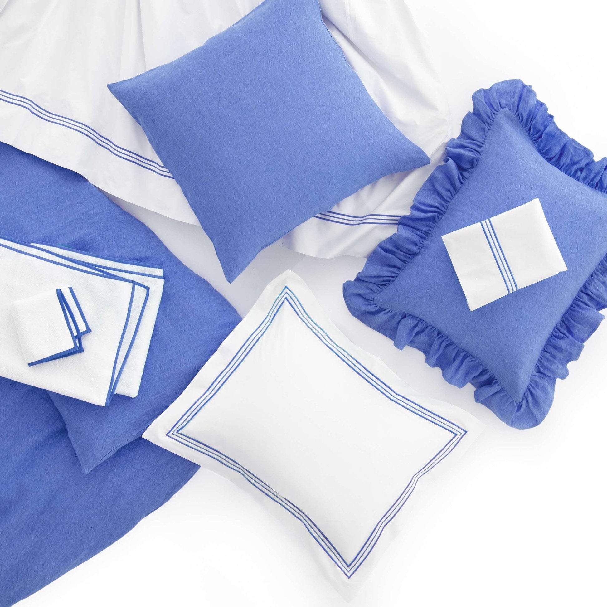 Trio French Blue Flat Sheet Flat Sheet 