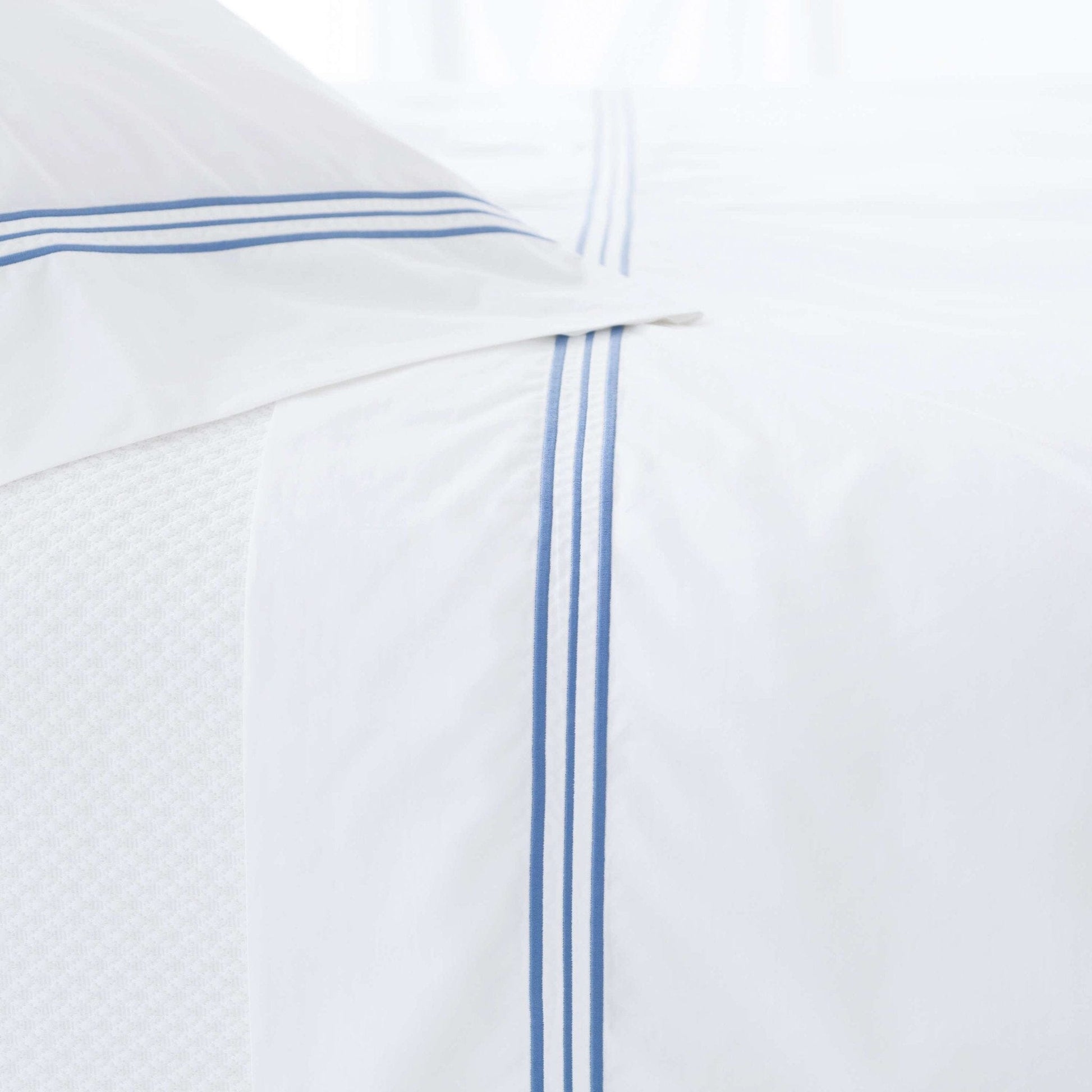 Trio French Blue Flat Sheet Flat Sheet 