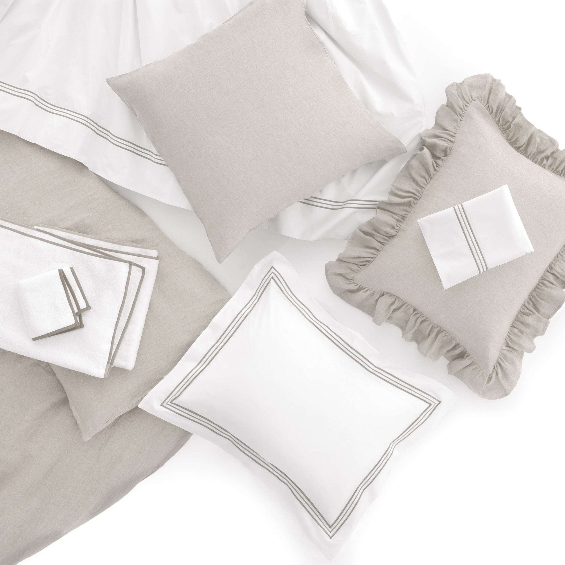 Trio Pearl Grey Flat Sheet Flat Sheet 